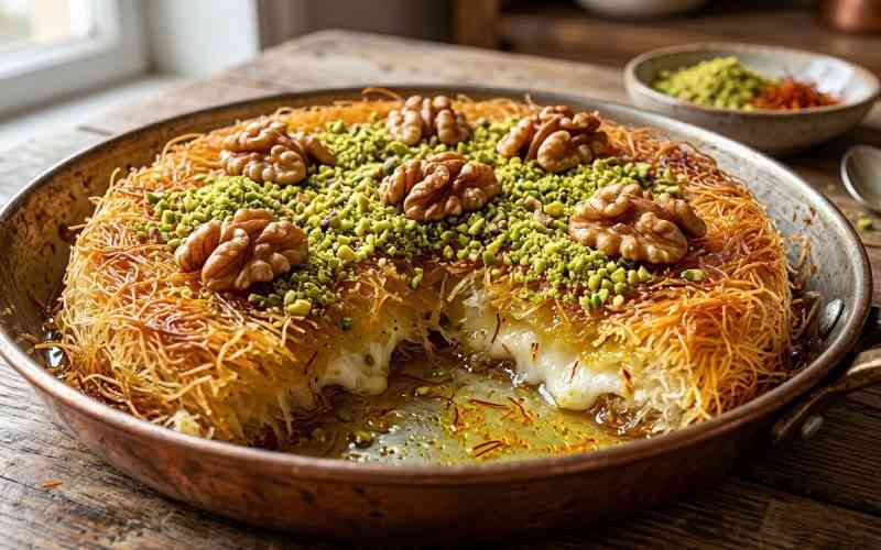Easy recipe: Kunafa filled with mozzarella