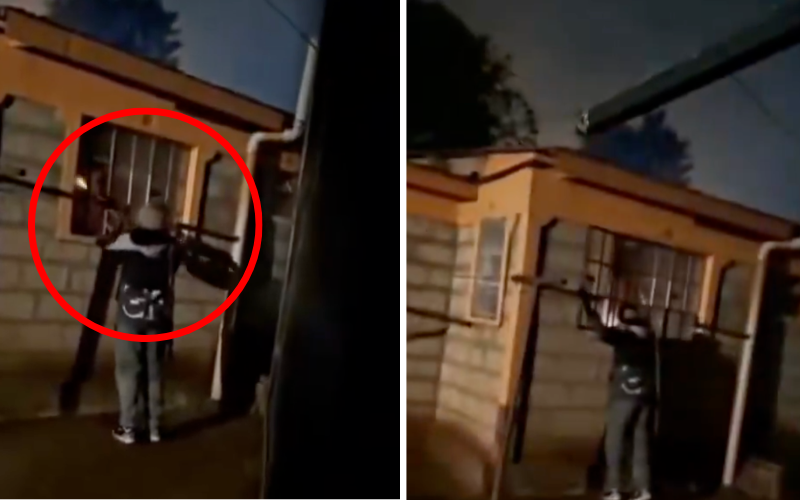 VIDEO: Armed man filmed firing into house during night raid at party in Kikuyu