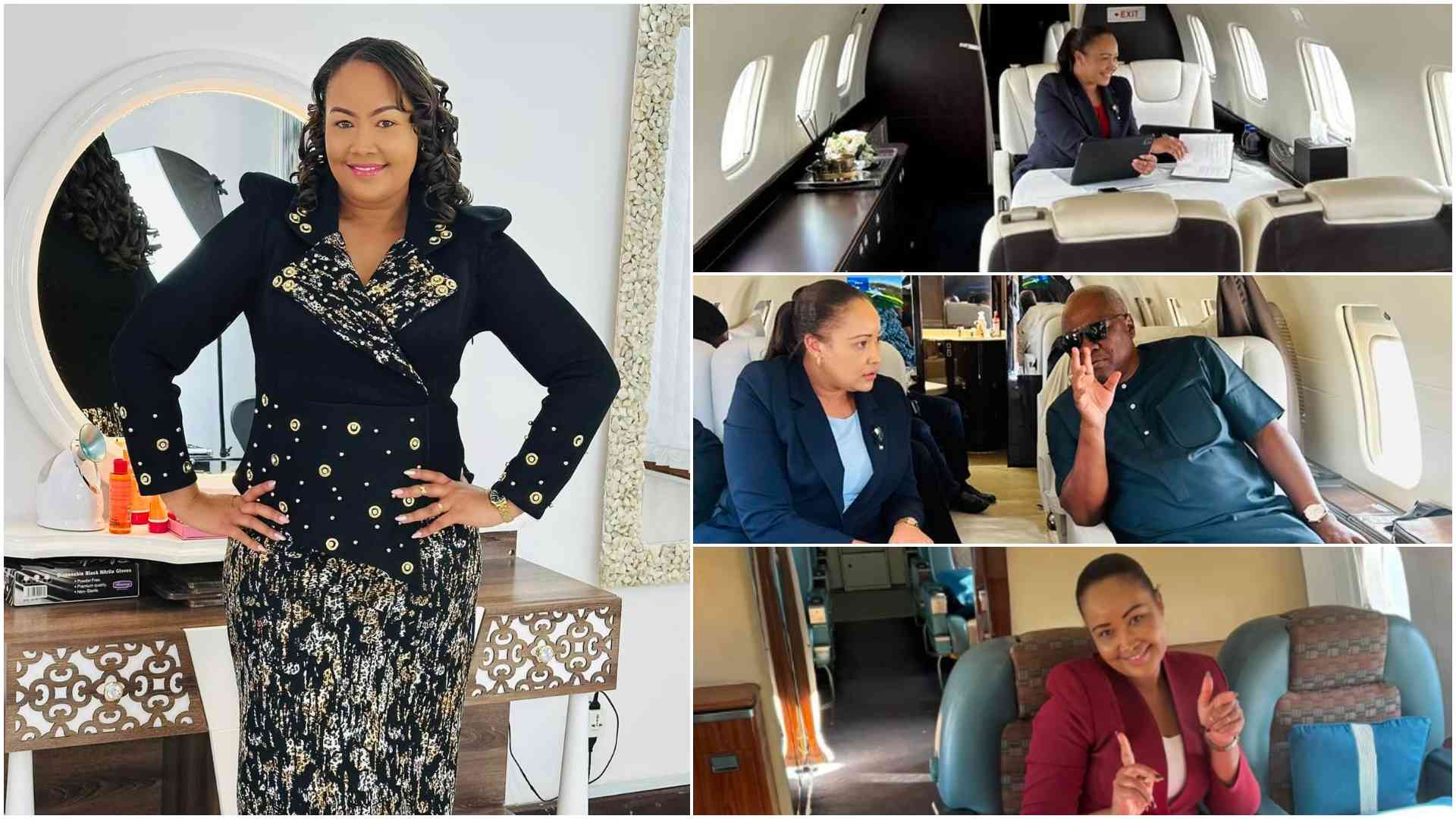 Wanja Nyarari gives exclusive tour inside luxurious private jet: "Office in the sky"