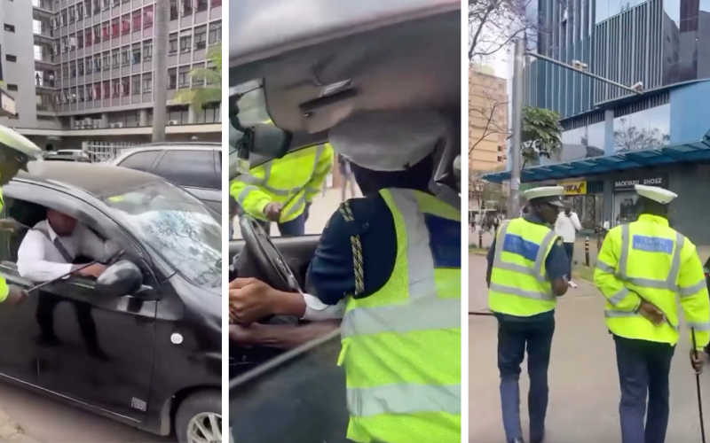 Video: Nairobi county askaris forced to abandon arrest of motorist after crowd intervention