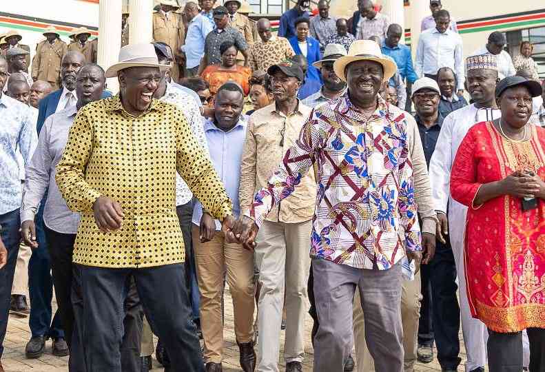 Raila's 'collabo' with President is for self-survival, not betrayal of youth