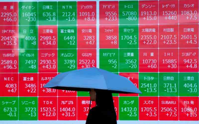 Oil edges down, stocks mixed but Mideast war fears elevated
