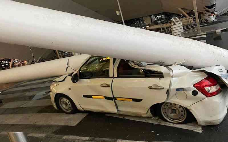 Delhi airport terminal roof collapses months after Modi inauguration