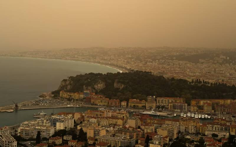 Saharan dust smothers Switzerland, southern Frances