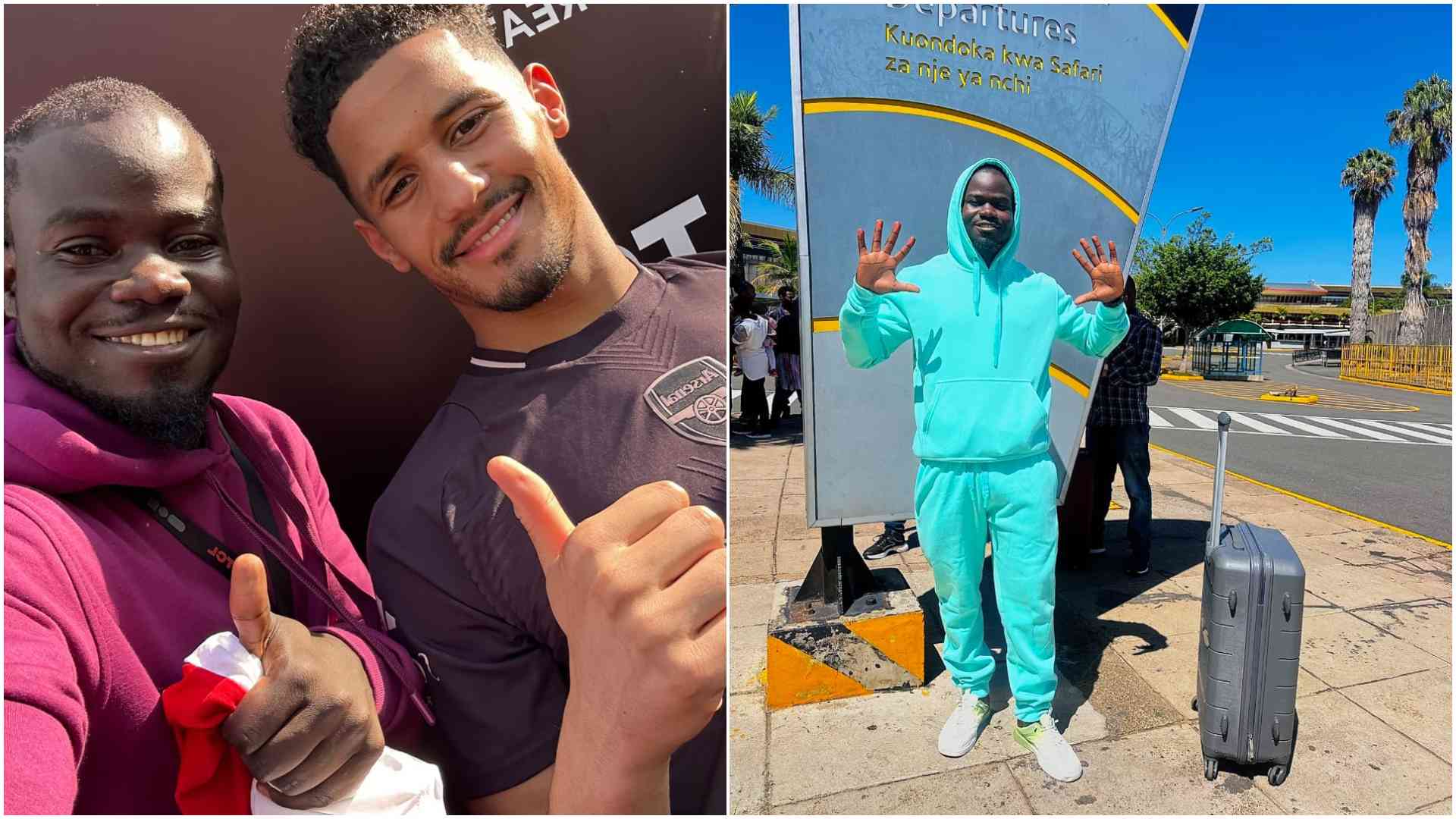 Mulamwah meets Arsenal FC star William Saliba during exclusive meet-and-greet in Dubai