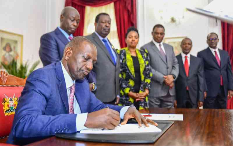 Brace for tough times, pay cut as Ruto now signs the Finance Bill