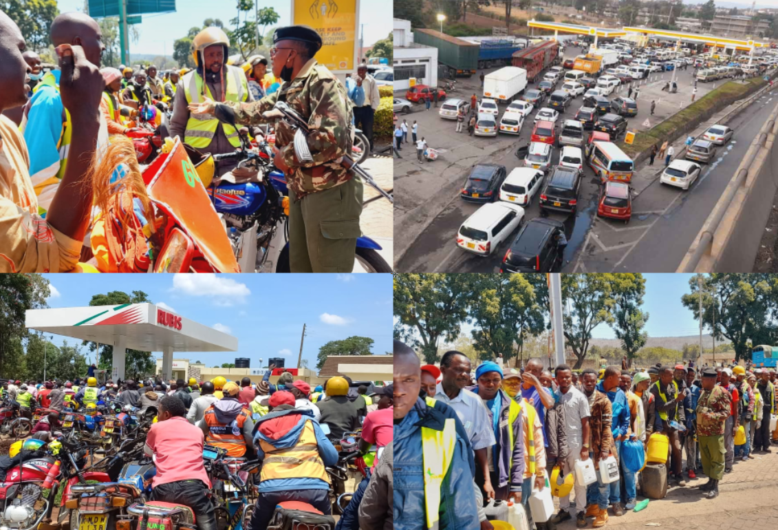 Fuel shortage crisis: Kenyans throng petrol stations [Pictures]