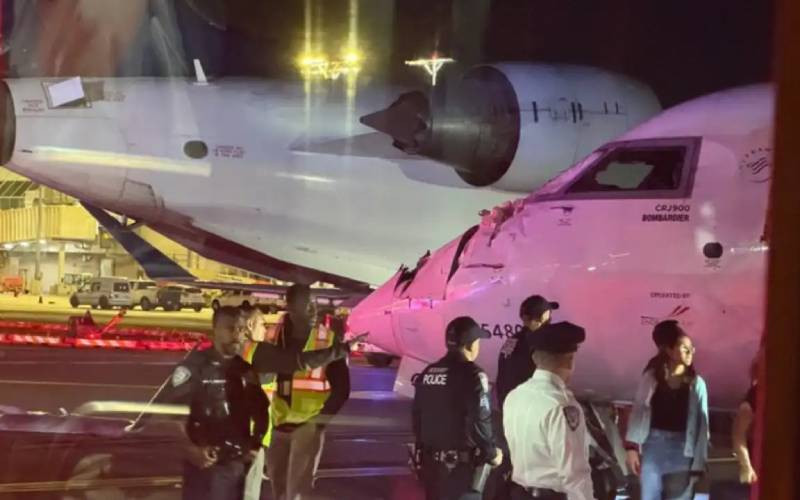 Planes collide on runway at New York's LaGuardia airport