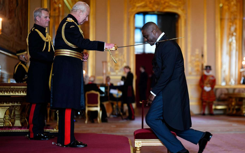 Actor Idris Elba knighted by King Charles III for youth advocacy work