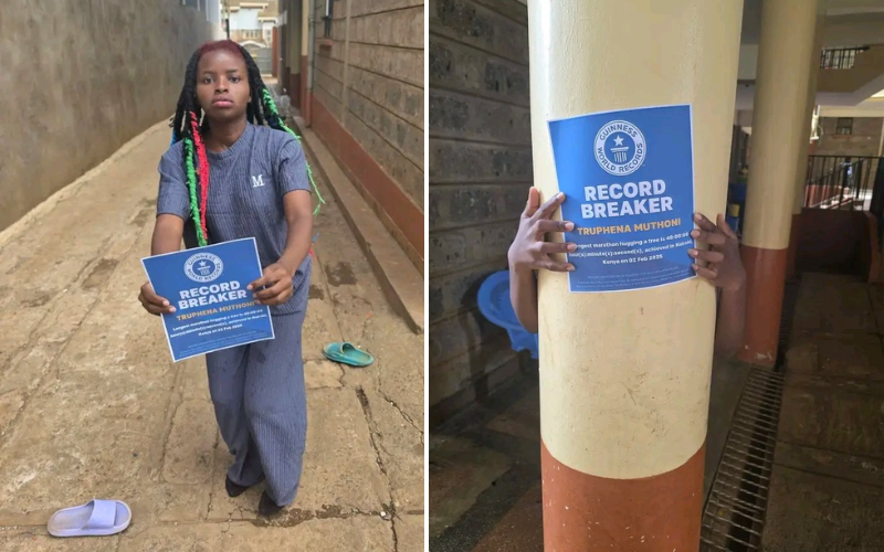 Truphena Muthoni officially certified by Guinness World Records after tree-hugging feat