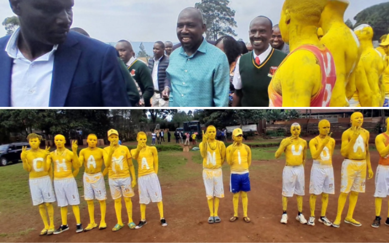 Kenyans angry after Murkomen inspects UDA-branded student guard of honour