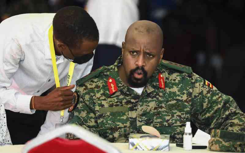 Uganda president's son and possible heir threatens opposition leader