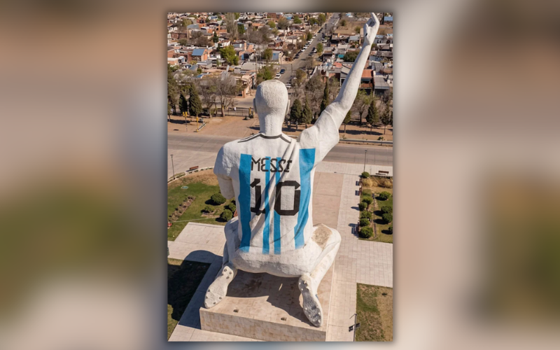 PHOTOS: Lionel Messi honoured with record-breaking 85-foot statue in Argentina