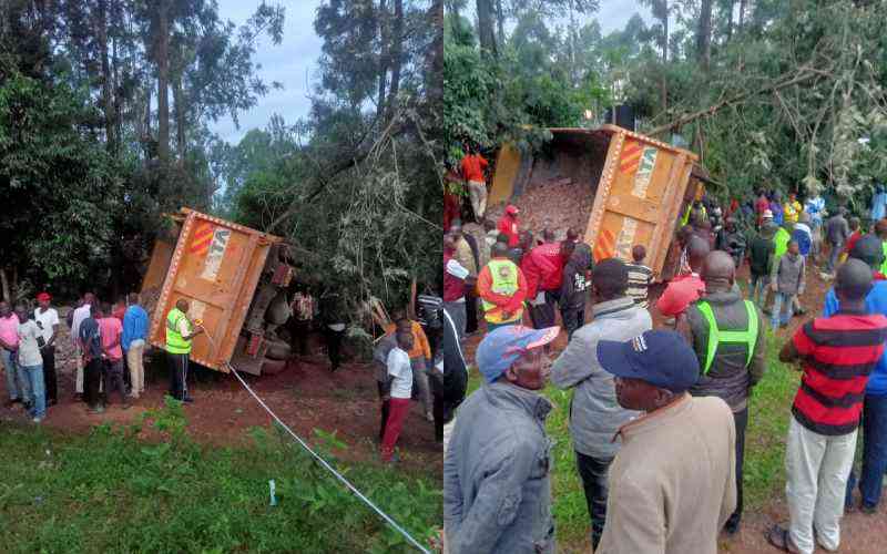 Four riding on a motorcycle die after lorry runs into them in Homa Bay road accident