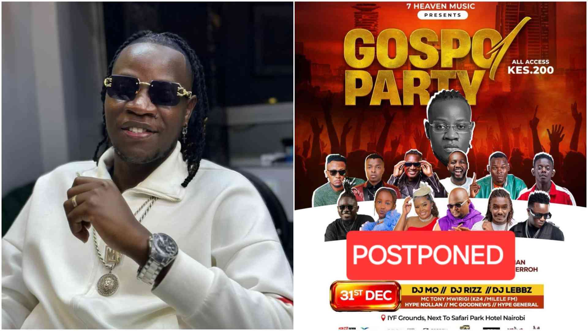 Guardian Angel's Gospo 1 Party postponed over security concerns, organisers assure fans of a bigger comeback