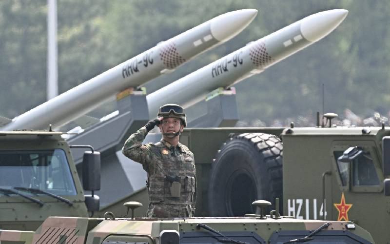 Show of might as China displays weapons in military parade