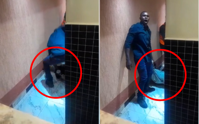 VIDEO: Kirinyaga security guards caught on camera mercilessly assaulting drunk man at nightclub