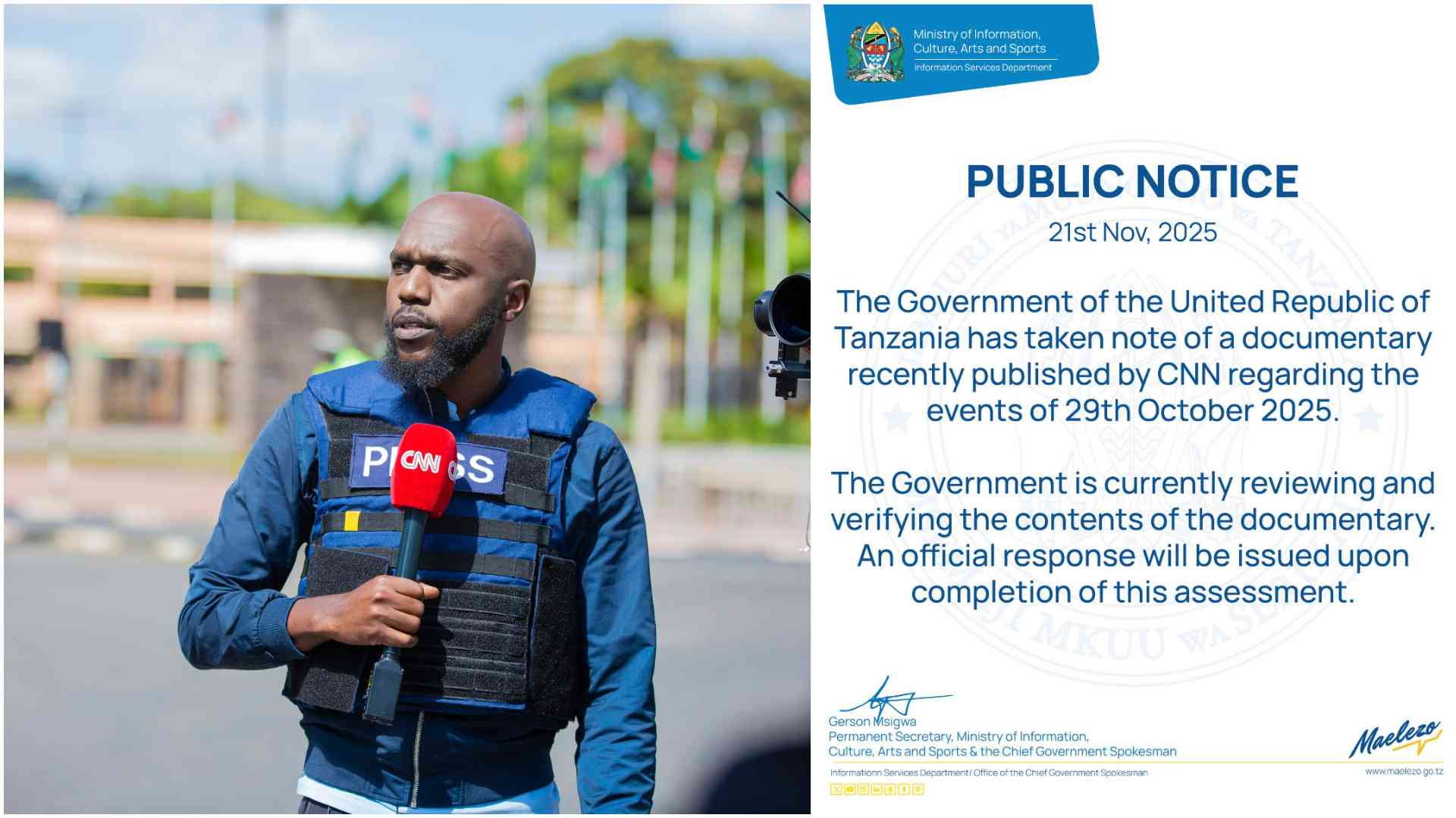 Tanzanian government vows to investigate, verify allegations in CNN's investigation on killings