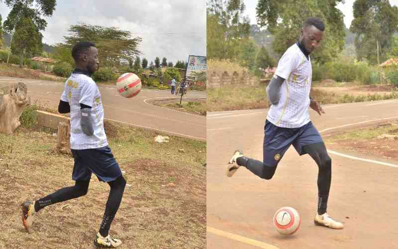 Anest Karegi: One-handed man baffling villagers with soccer pitch exploits
