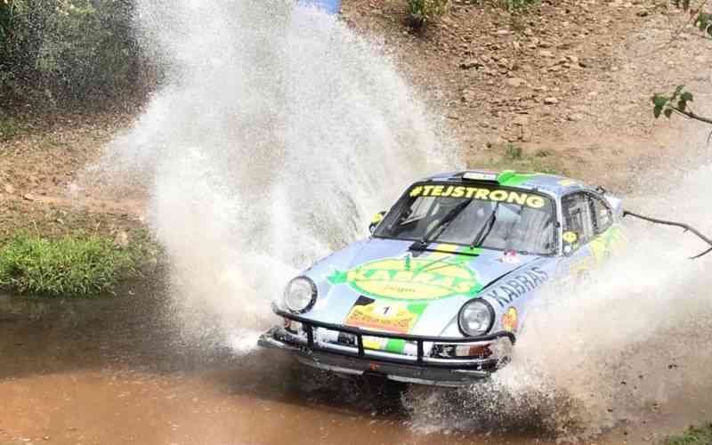 It's another moment for man and machine to battle in Safari Classic Rally