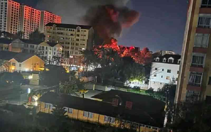Nairobi's Kilimani fire leaves several cars destroyed