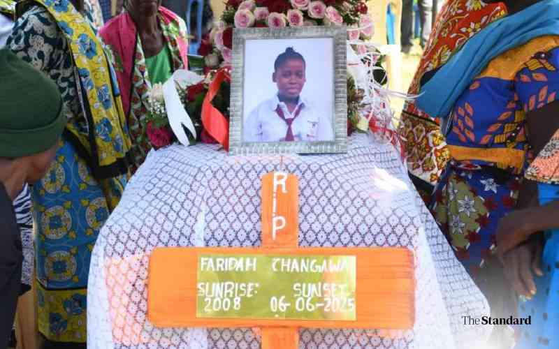 Somber mood Form Two victim of GBV is buried in Kilifi
