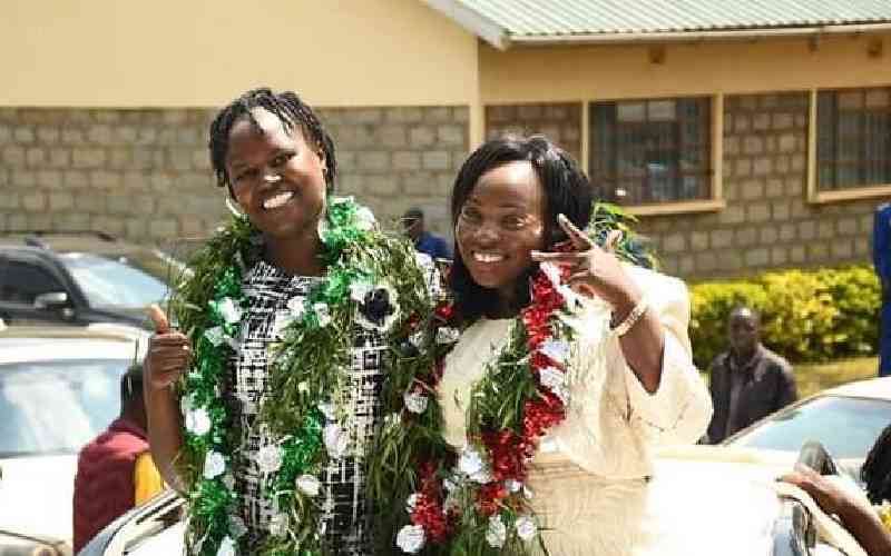 Kapseret MP-elect Oscar Sudi sends his two wives to collect certificate