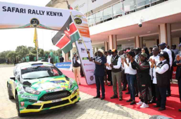 In pictures: Ruto flags off 2023 WRC shakedown in Naivasha