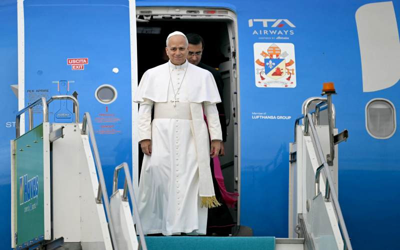 Pope lands in Turkey to meet Erdogan on first overseas trip