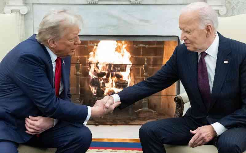 'Welcome back': Trump, Biden s...