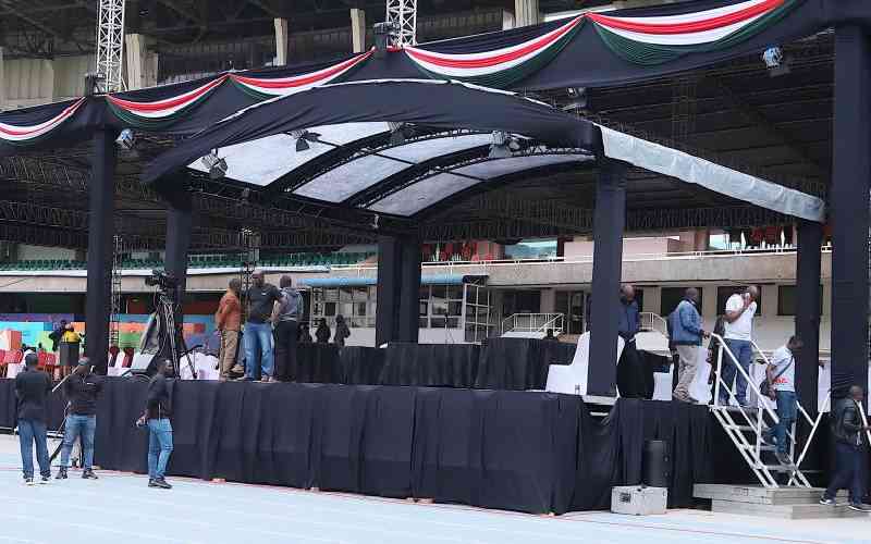 Team puts final touches on venue as William Ruto's big day almost at hand