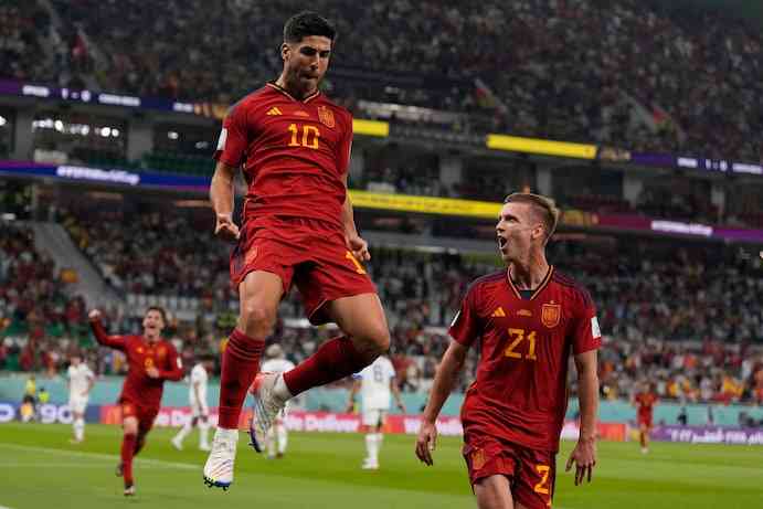Young Spain demolish routs Costa Rica 7-0 at World Cup