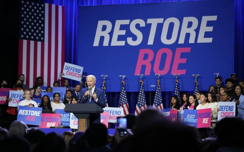 President Joe Biden vows abortion legislation as top priority next year