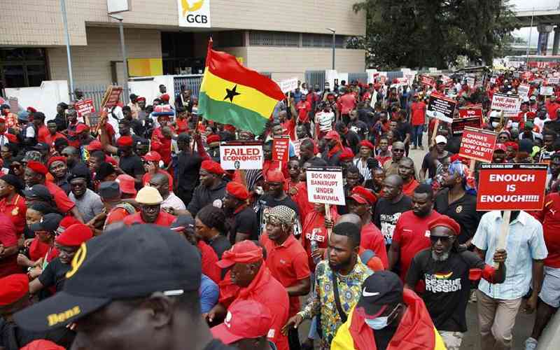 Ghana police arrest 45 economic hardship protesters