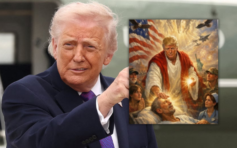 Donald Trump sparks backlash over AI image portraying him as Christ-like figure