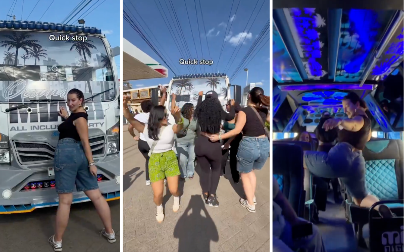 Kenyans excited as foreigners turn 'nganya' into party bus, enjoy matatu culture