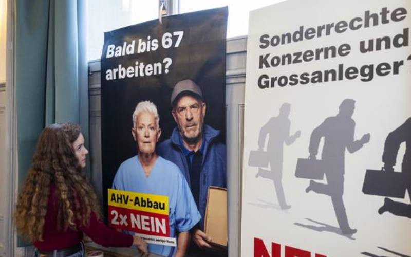 Swiss voters OK plan to raise retirement age for women to 65