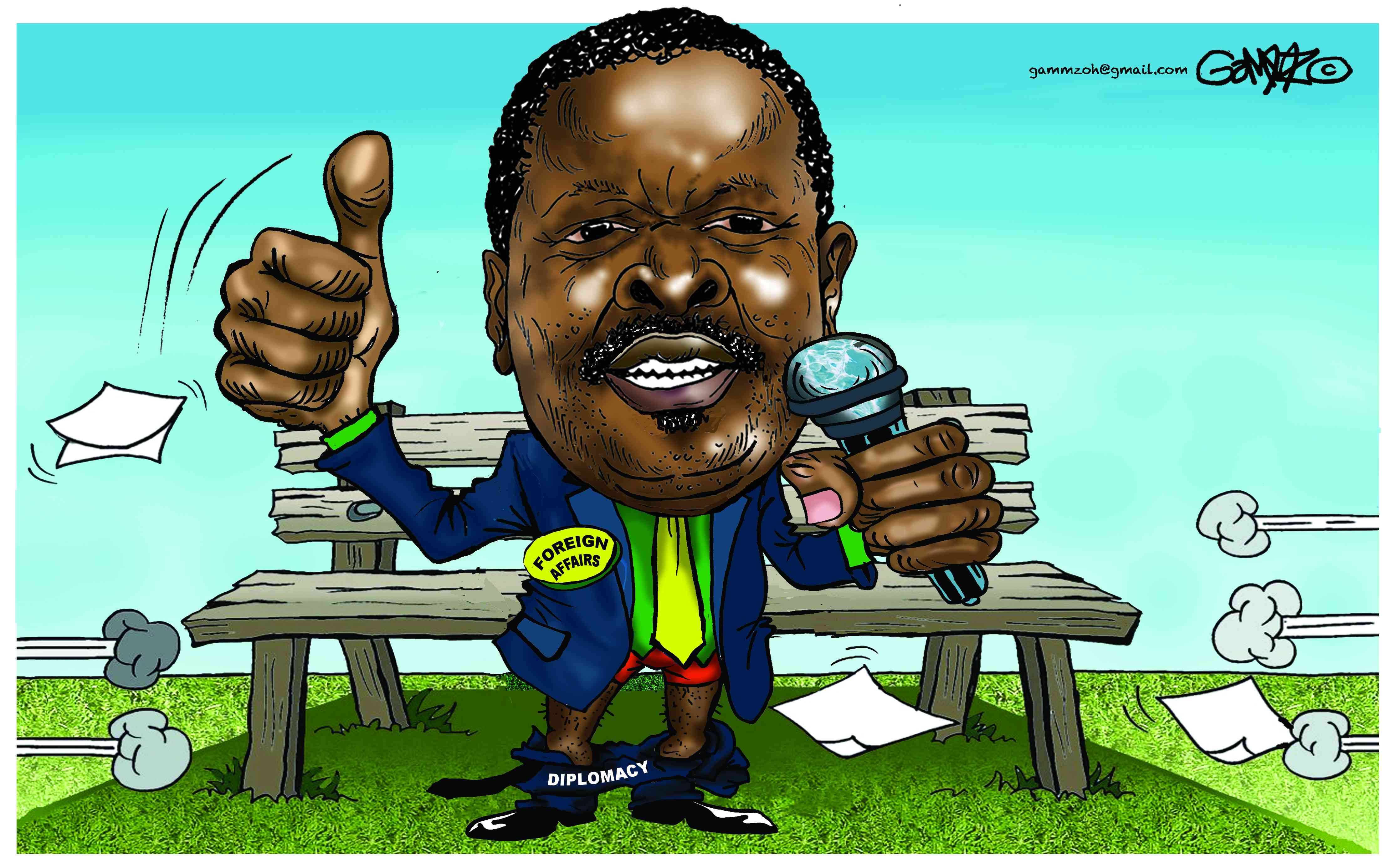 Weak-kneed diplomat...