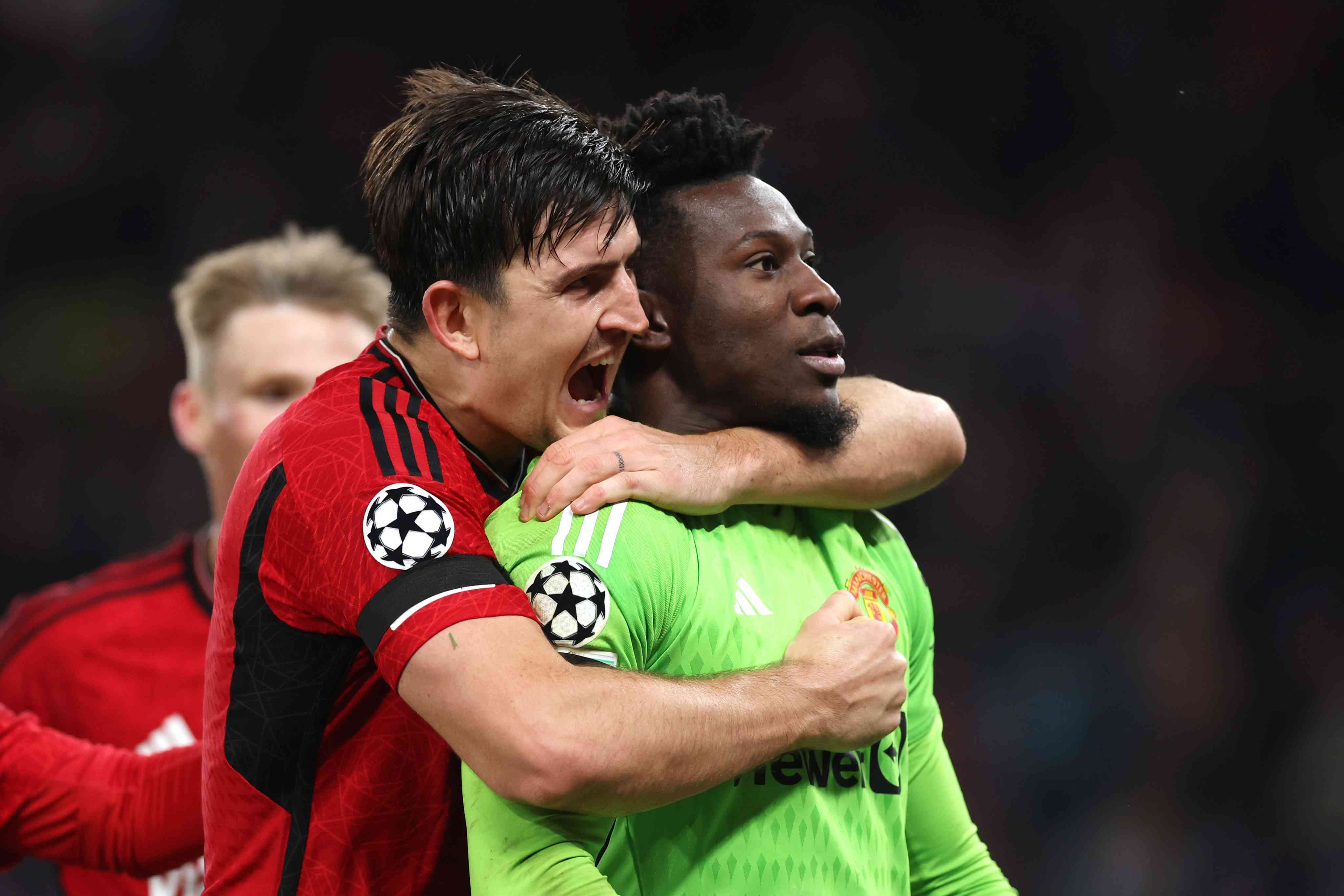 Maguire scores and Onana saves late penalty as Man United earns vital win in Champions League