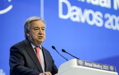 At Davos, UN Chief warns the world is in a 'sorry state'