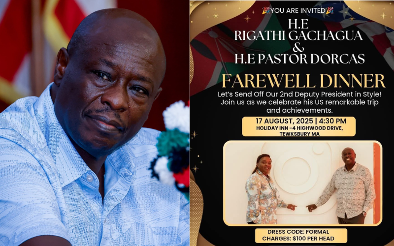 Gachagua hosts Sh13,000 farewell dinner after cutting US tour short
