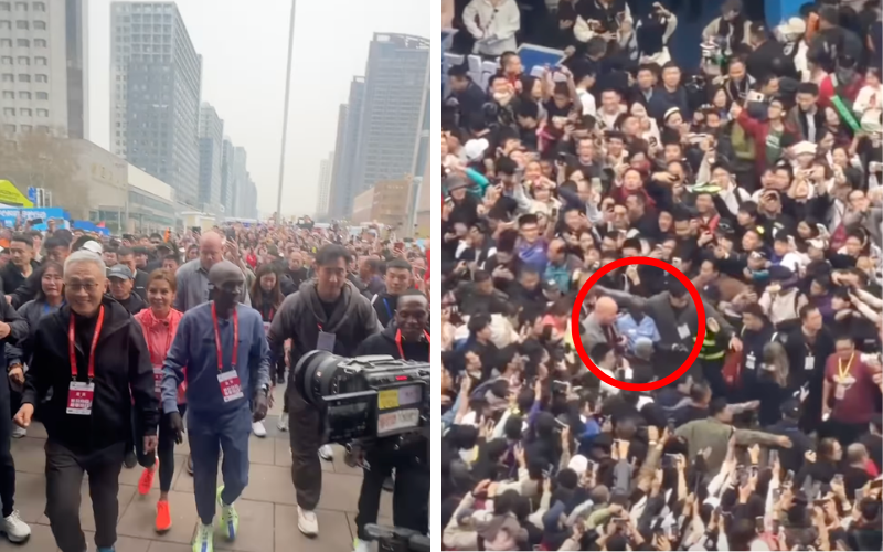 Eliud Kipchoge draws massive crowds in China as fans chant his name