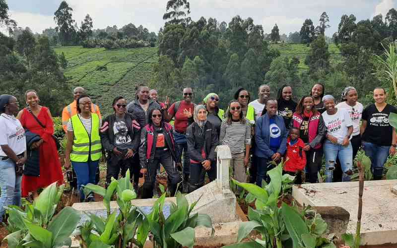 Female bikers honour comrade with calls for justice for road accident victims