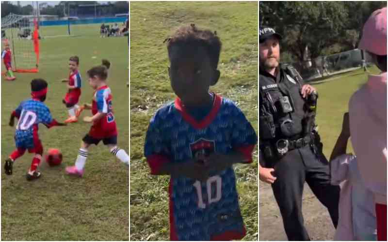 VIDEO: Too good for his age? Three-year-old's football talent turns children's game into police case