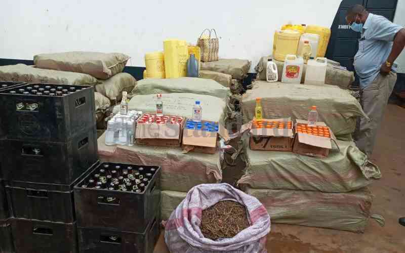 Security agents impound contraband goods in Kakamega