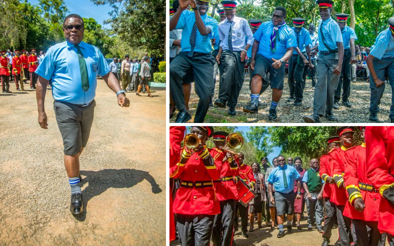 PHOTOS: Governor Lusaka dons Kibabii School uniform, joins dance during alumni event