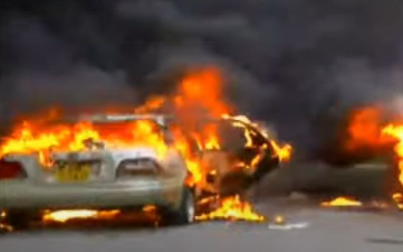 DEVELOPING: Two vehicles torched as protests escalate in CBD