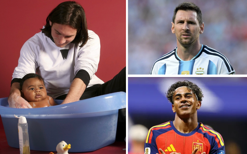 Photo of Messi holding young Lamine Yamal goes viral before World Cup final