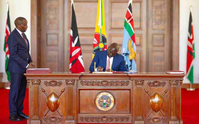 President William Ruto signs three Bills into law