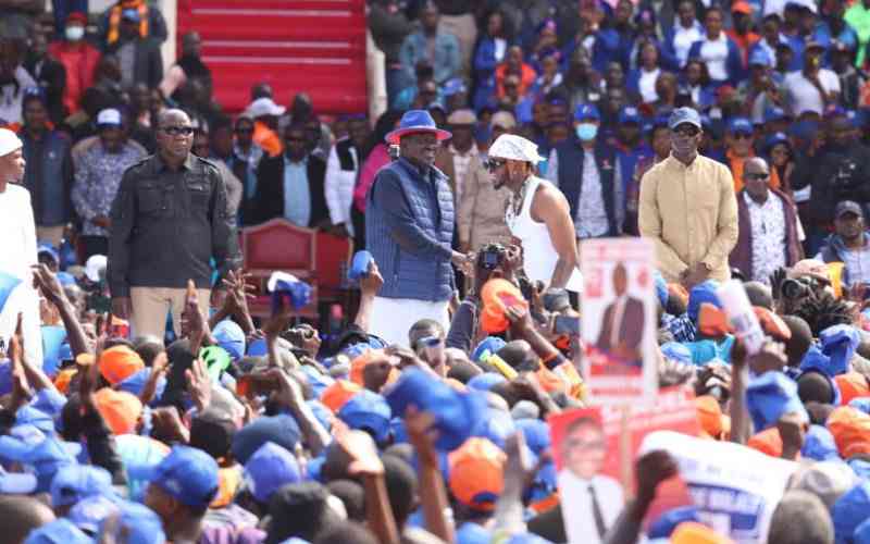 Photos: Diamond Platnumz endorses Raila for presidency